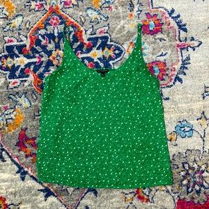 Green Flowery Strappy Camisole
